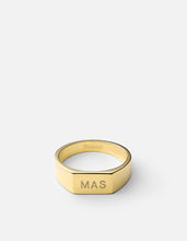 Load image into Gallery viewer, Geo Signet Ring - Gold Vermeil, detail