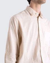 Load image into Gallery viewer, Embroidered Abstract Flower Shirt - Stone