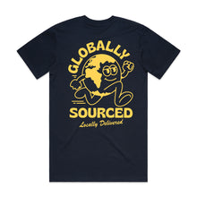 Load image into Gallery viewer, Globe Logo T-Shirt - Navy Gold