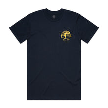 Load image into Gallery viewer, Globe Logo T-Shirt - Navy Gold
