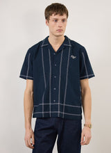 Load image into Gallery viewer, Sicily Cuban Shirt - Navy