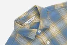 Load image into Gallery viewer, Crosscut Flannel Shirt - Powder Blue Plaid