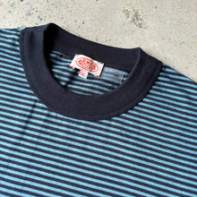 Load image into Gallery viewer, Striped Heritage T Shirt - Rich Navy / Winterblue