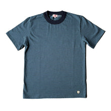 Load image into Gallery viewer, Striped Heritage T Shirt - Rich Navy / Winterblue