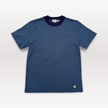 Load image into Gallery viewer, Striped Heritage T Shirt - Navire / Teal