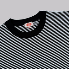 Load image into Gallery viewer, Striped Heritage T Shirt - Black / Milk