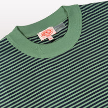 Load image into Gallery viewer, Striped Heritage T Shirt - Ivy Green / Marine Deep Navy