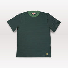 Laden Sie das Bild in den Galerie-Viewer, Striped Heritage T Shirt - Ivy Green / Marine Deep Navy