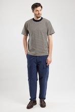 Load image into Gallery viewer, Striped Heritage T Shirt - Rich Navy / Sandstone