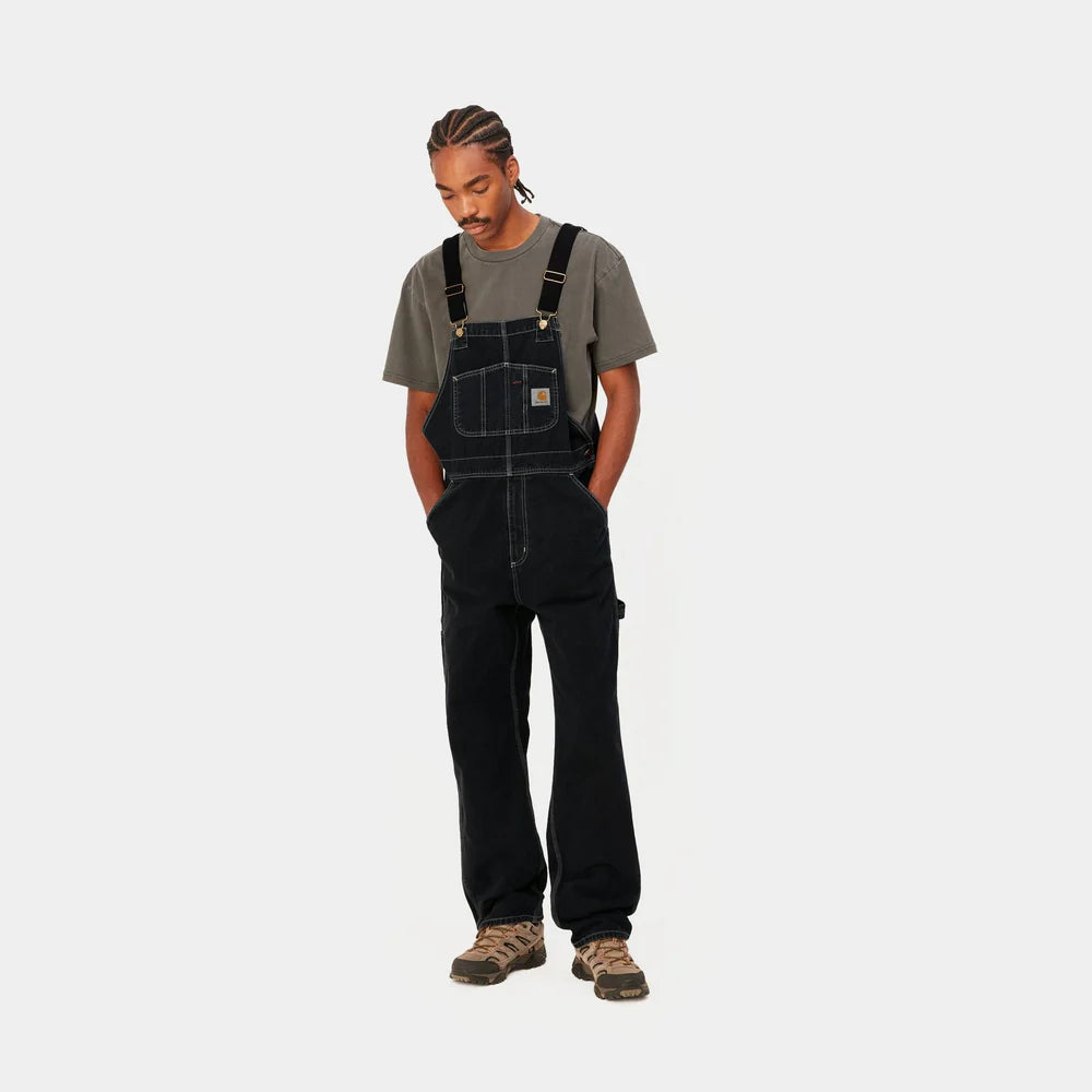 Carhartt WIP Bib Overall - Black Stone Washed