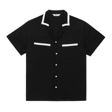 Load image into Gallery viewer, Bowling Shirt - Black Silk