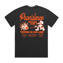 Load image into Gallery viewer, Bowling Club Tee - Washed Black / Orange