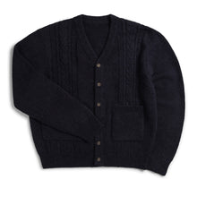 Load image into Gallery viewer, Cable Stripe Cardigan - Navy