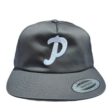 Load image into Gallery viewer, P Logo Snapback Shop Cap - Charcoal
