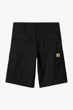 Cargar imagen en el visor de la galería, Carhartt WIP Regular Cargo Short - Black Rinsed