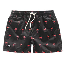 Load image into Gallery viewer, Swim Shorts - Black Flamingo