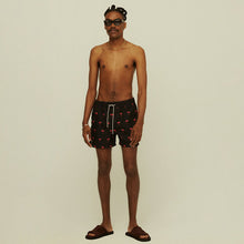 Load image into Gallery viewer, Swim Shorts - Black Flamingo