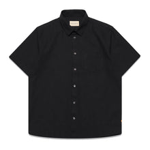 Load image into Gallery viewer, Classic Short Sleeve Shirt- Meteorite Black Herringbone