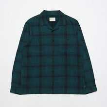 Load image into Gallery viewer, Hiro Box Fit Check Shirt- Deep Teal / Meteorite Black