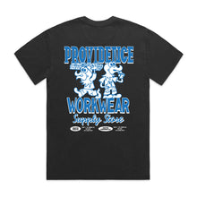 Load image into Gallery viewer, Holistic Workwear Tee - Washed Black / Blue White