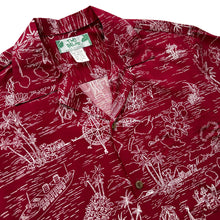 Load image into Gallery viewer, Classic Aloha Shirt - Journey To Hawaii Burgundy