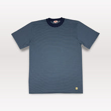 Laden Sie das Bild in den Galerie-Viewer, Striped Heritage T Shirt - Marine Deep / Bluefin