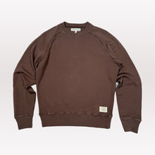Load image into Gallery viewer, Retro Fleece Raglan Cotton Sweatshirt - Chocolate