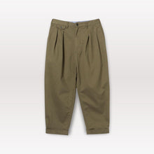 Laden Sie das Bild in den Galerie-Viewer, 2 Pleats Tapered Twill Trousers - Olive