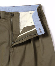 Load image into Gallery viewer, 2 Pleats Twill Trousers - Olive
