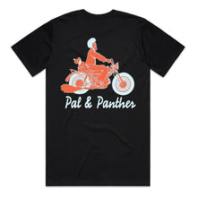 Load image into Gallery viewer, Motorcycle Pal & Panther T-Shirt - Black