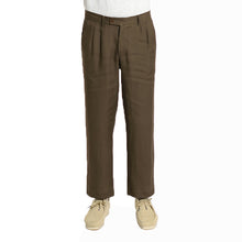 Load image into Gallery viewer, Double Pleated Trouser - Brown Braided Weave