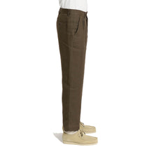 Load image into Gallery viewer, Double Pleated Trouser - Brown Braided Weave