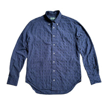 Load image into Gallery viewer, Classic Button Down - Japanese Ripple Jacquard Navy