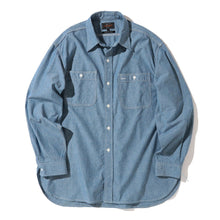 Load image into Gallery viewer, Chambray Work Shirt - Sax
