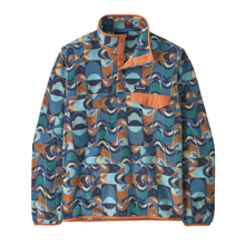 Load image into Gallery viewer, Light Weight Synchilla Snap-T Fleece Pull Over - Swallowtail Geo: Still Blue
