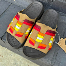 Load image into Gallery viewer, Thunderbird Slide / Suede Vegan Coyote Red Dark Brown