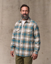 Load image into Gallery viewer, Insulated Flannel Jac-Shirt - Teal / Khaki Plaid
