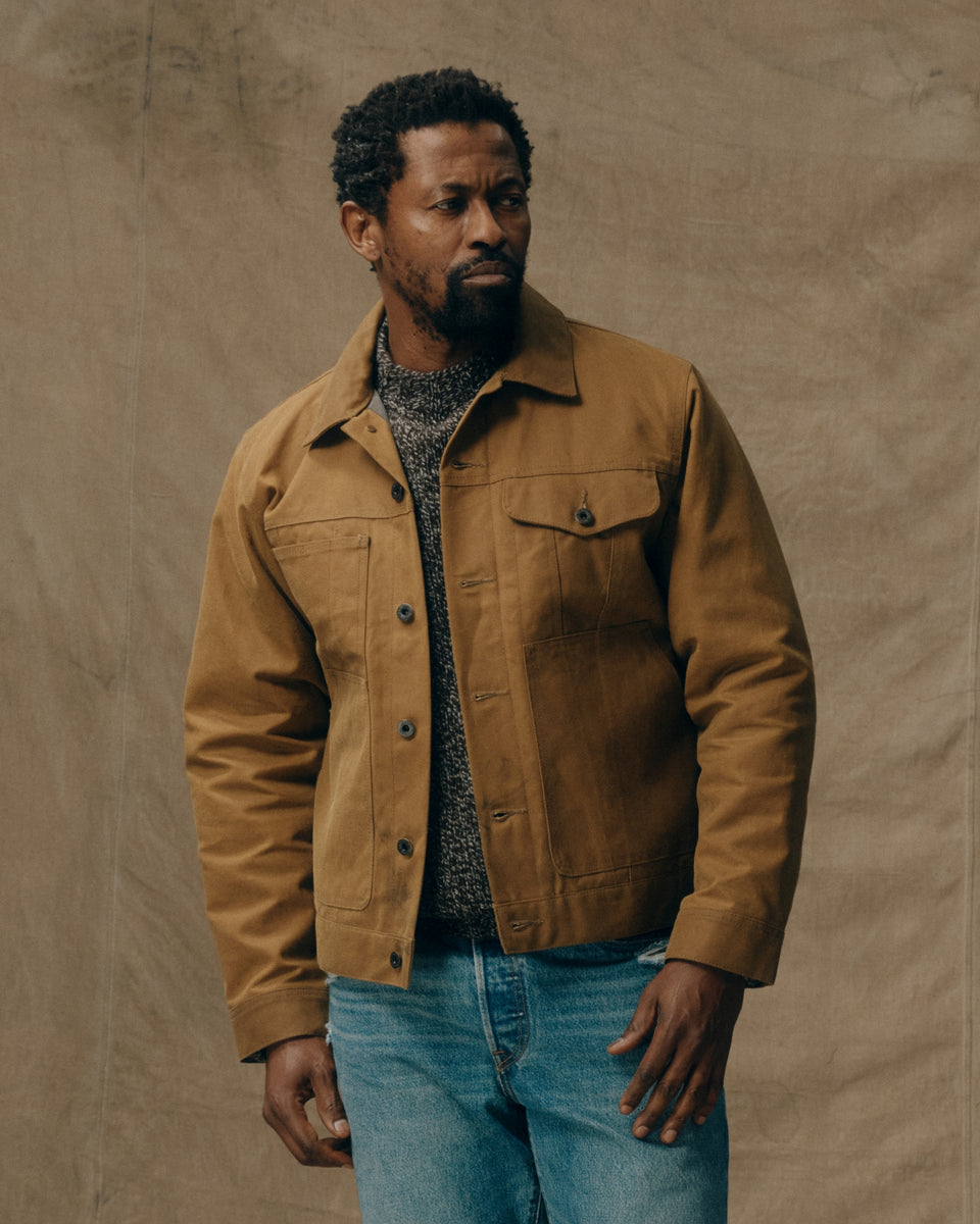 Filson Tin Cloth Short Lined Cruiser Jacket - Dark Tan
