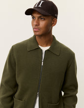 Load image into Gallery viewer, Fischer Cotton Milano Zip Overshirt - Olive Green