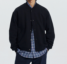Load image into Gallery viewer, Varsity Sweat Jacket - Black
