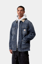 Load image into Gallery viewer, Warren Chore Coat - Blue / Dusty Hamilton Brown