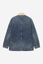 Load image into Gallery viewer, Warren Chore Coat - Blue / Dusty Hamilton Brown
