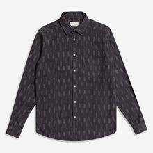 Load image into Gallery viewer, Classic Long Sleeve Shirt- Ikat Stripe Navy