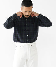 Load image into Gallery viewer, Indigo Check Button Down Shirt - Black Watch