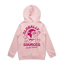 Load image into Gallery viewer, Kids Globe Logo Hoodie - Pink Maroon