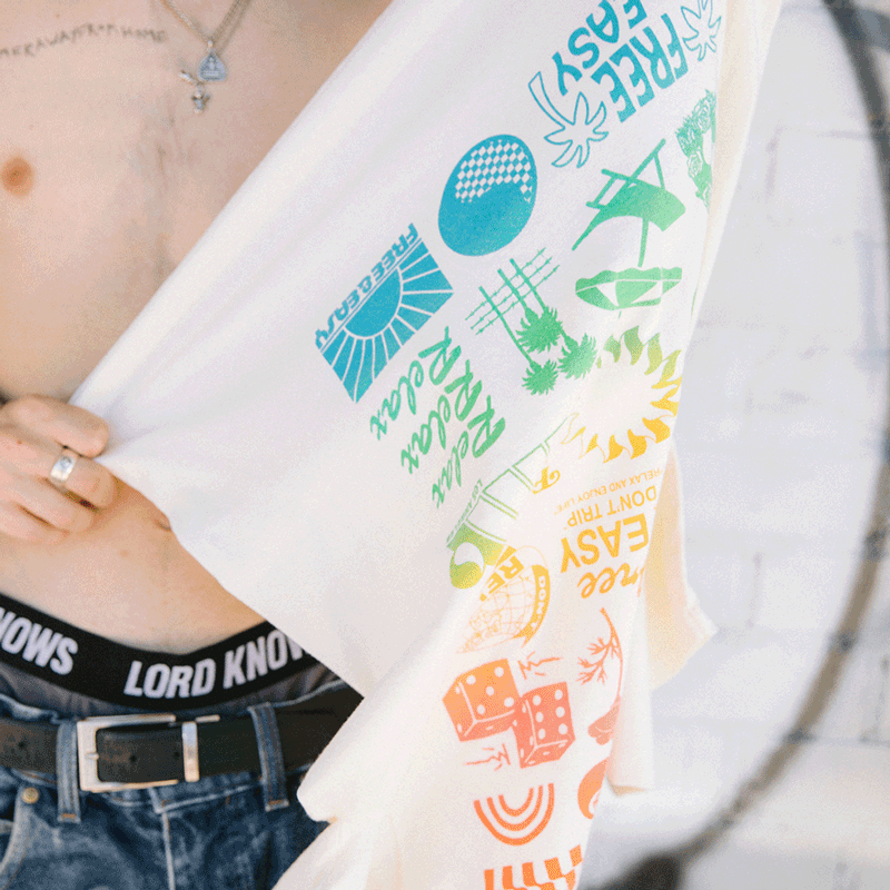 Free & Easy Logos TShirt Natural