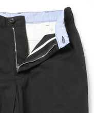 Load image into Gallery viewer, 2 Pleats Tapered Twill Trousers - Black