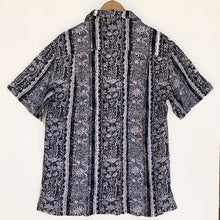 Load image into Gallery viewer, Mission Camp Shirt - Navy Floral Stripe Print - Gingers & Providence