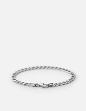 Load image into Gallery viewer, 4mm Cuban Chain Bracelet - Sterling Silver, angle
