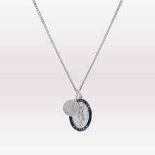Load image into Gallery viewer, Victoria Pendant Necklace - Sterling Silver, Navy
